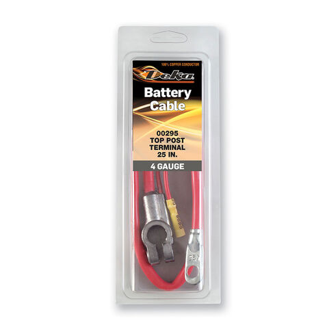 DEKA 10'' 4GA TOP POST CABLE -BLACK, 784-3ND
