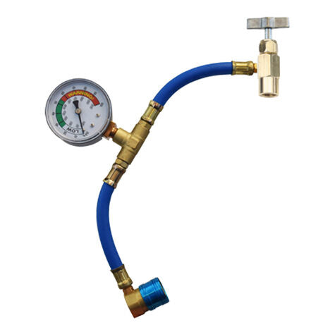 FJC R134A SELF-SEAL U CHARGE W/GAUGE KIT, 6037