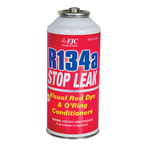 FJC R134A STOP LEAK W/RED DYE 1, 9140