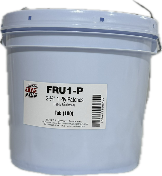 REMA 2-1/2'' 1 PLY PATCHES PAIL(100), FRU1-P