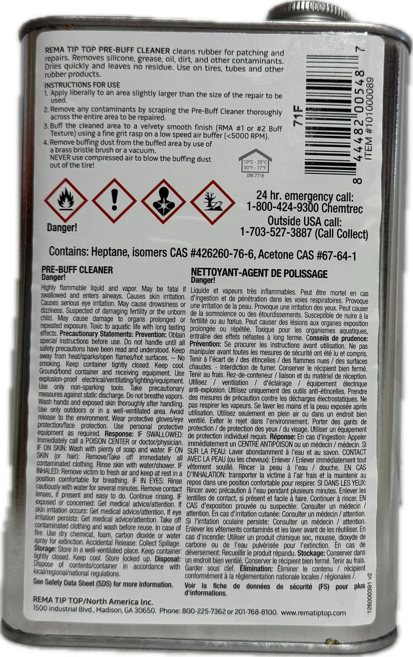 REMA 71F PRE-BUFF CLEANER, FLAMABLE, 71F
